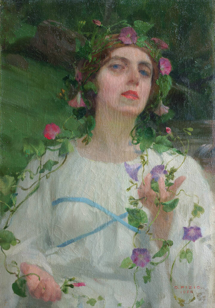 ORESTE PIZIO - 'Figura floreale' 1920