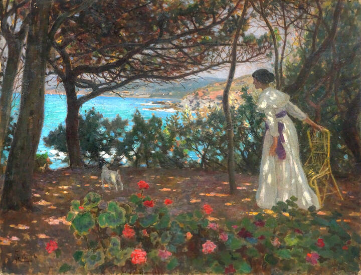 FRANCESCO GIOLI - 'In giardino' 1914