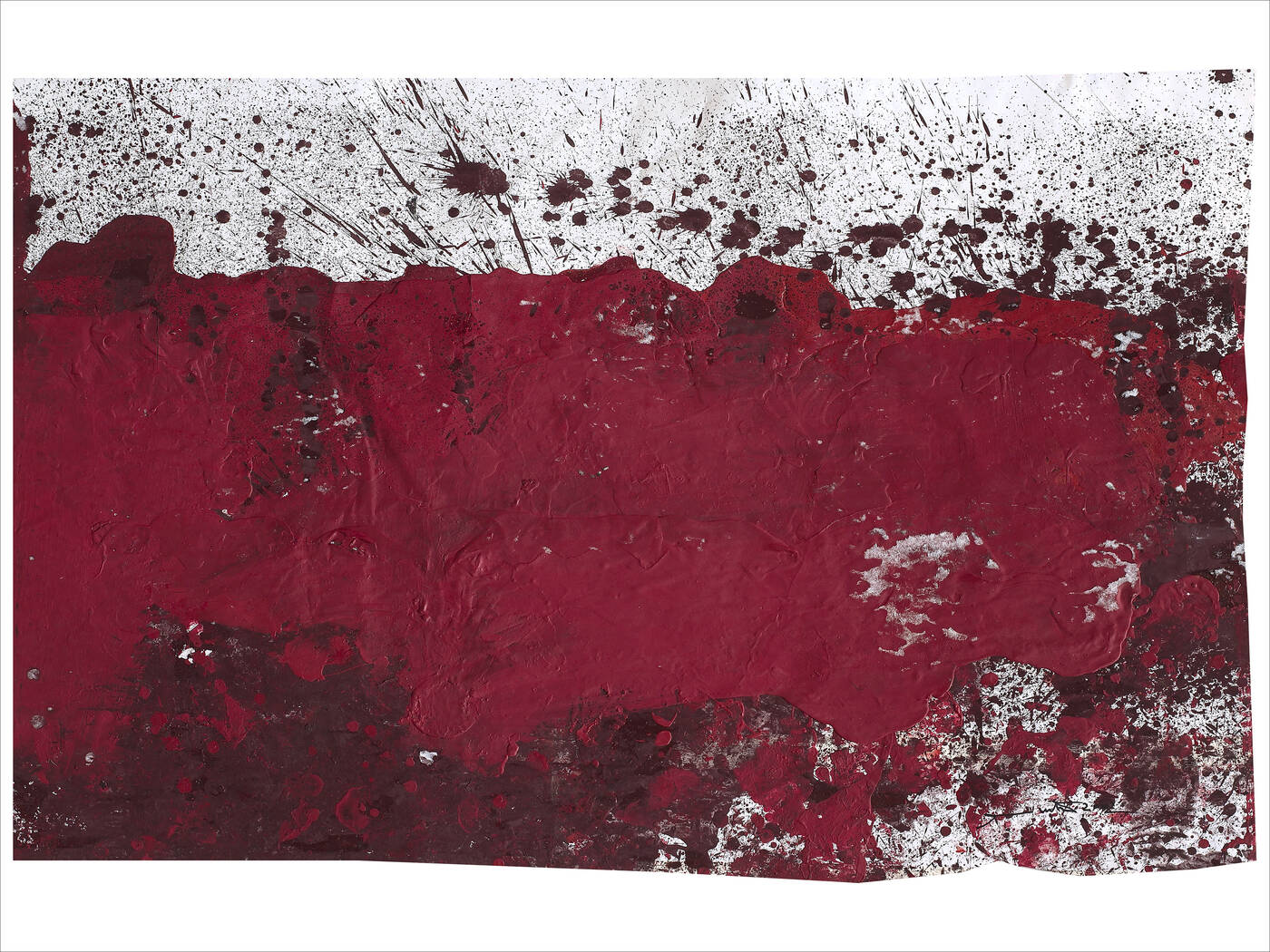 HERMANN NITSCH - 'Schüttbild auf Papier' 2002