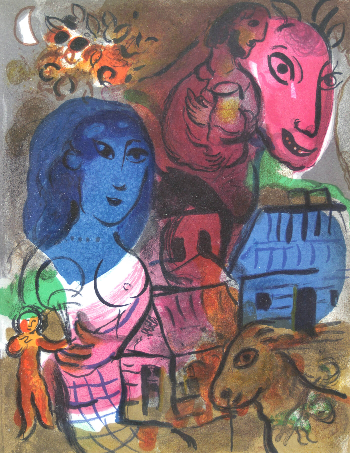 MARC CHAGALL - 'Senza titolo' 1969