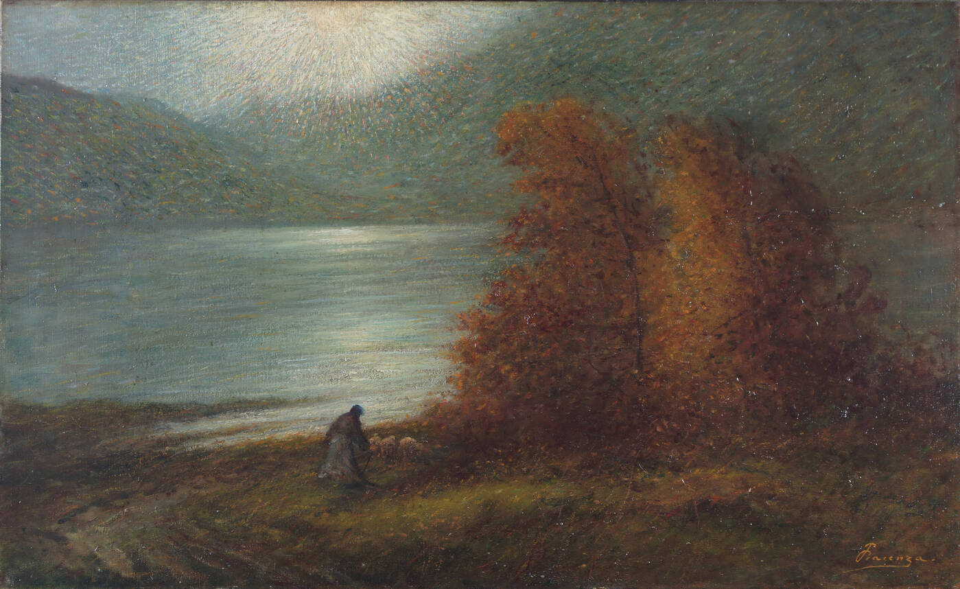 PIETRO PIACENZA - 'Pascolo lungo il lago'