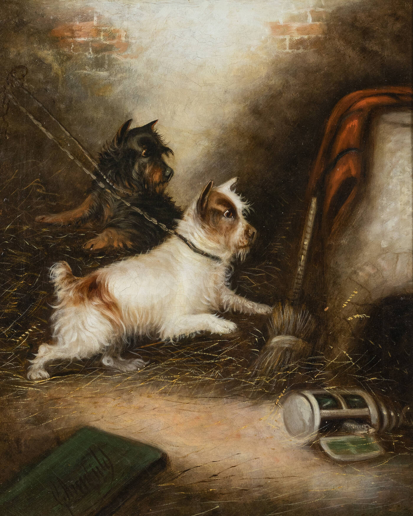  ARMFIELD GEORGE - 'Interno con due Terrier'